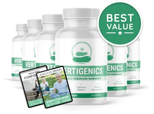 6 bottles of Vertigenics with 2 free e-books